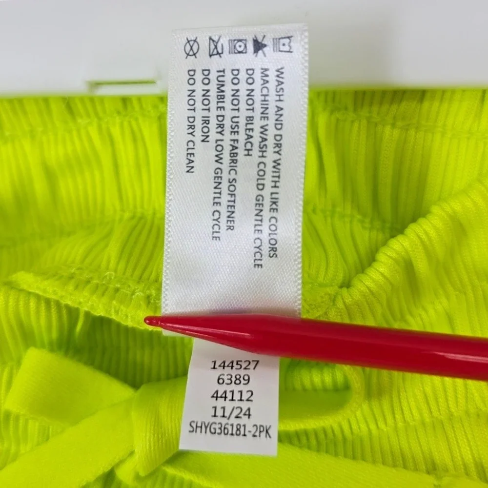 Yogalicious Girls 2-Pack Running Shorts Athletic Neon Green‎ Blue Size L (12)